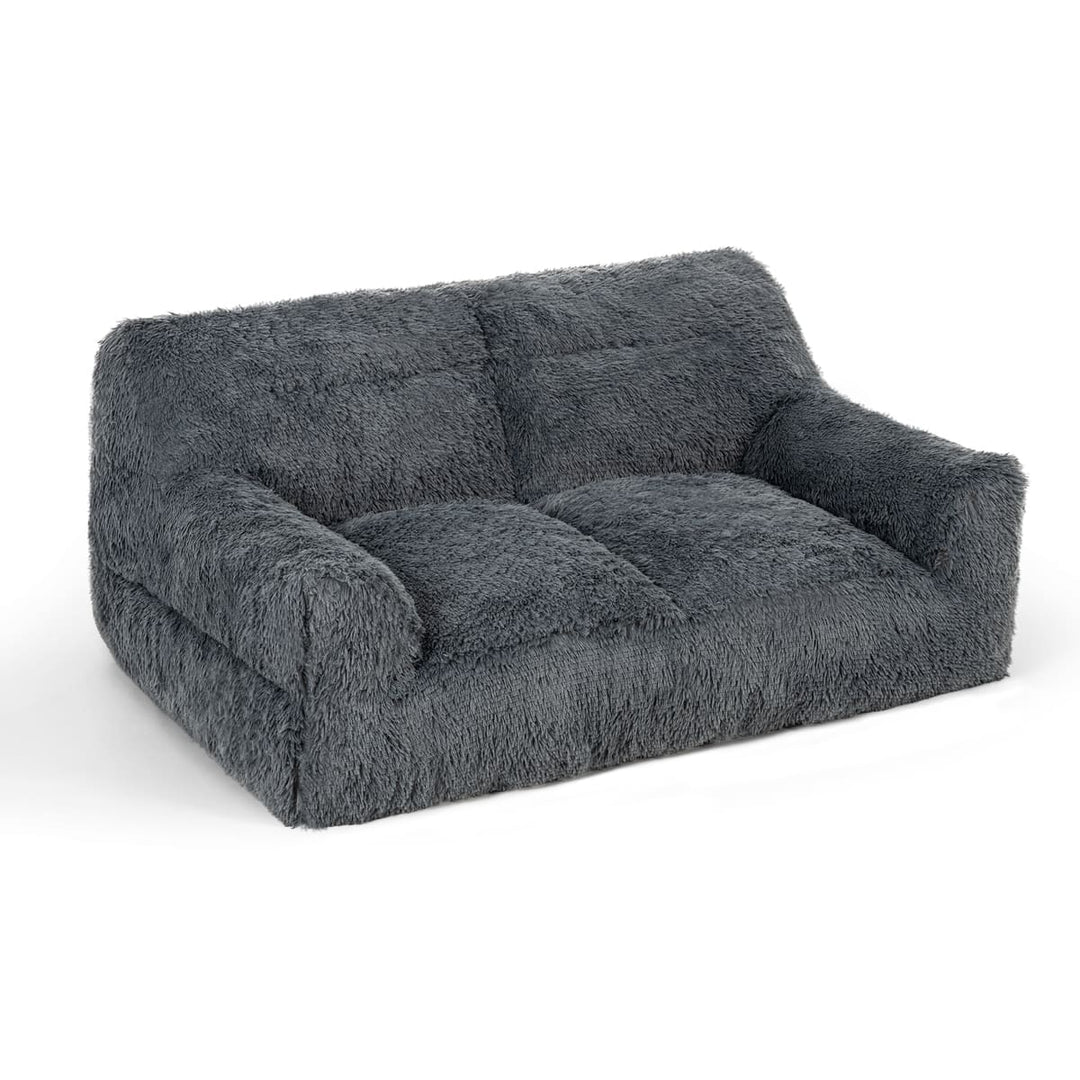 Pamapic 2-Seater Faux Fur Big Bean Bag Chair for Adult