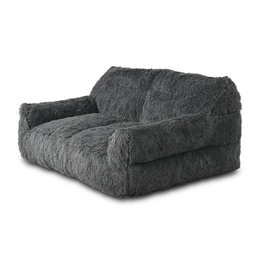 Pamapic 2-Seater Faux Fur Big Bean Bag Chair for Adult